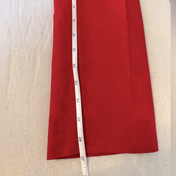 Talbots, petite sz, Red jacquard pants - Picture 7 of 7